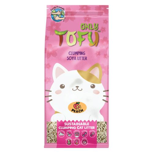 Nutrapet Tofu Clumping Cat Litter - Peach Sticks 7 Liters