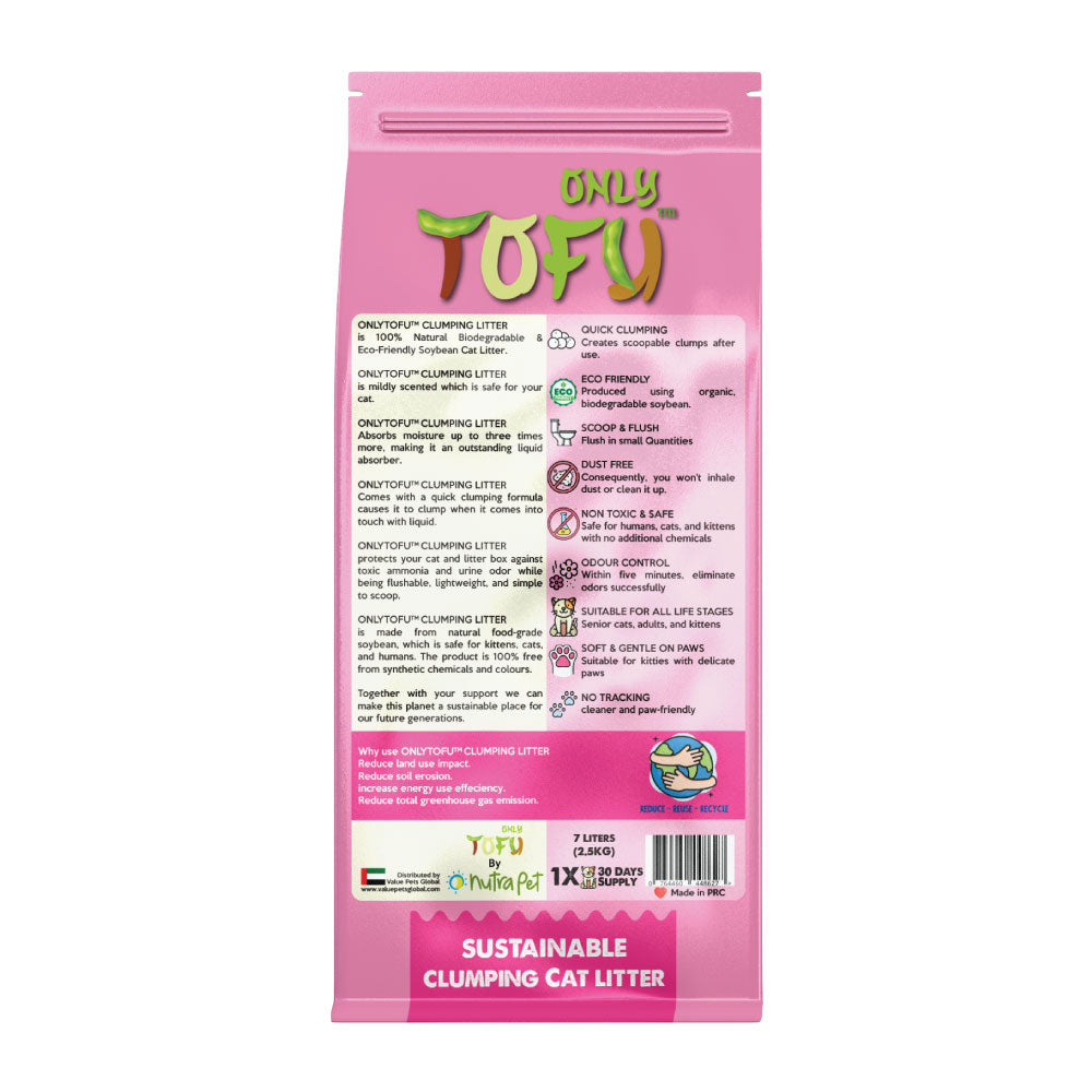 Nutrapet Tofu Clumping Cat Litter - Peach Sticks 7 Liters