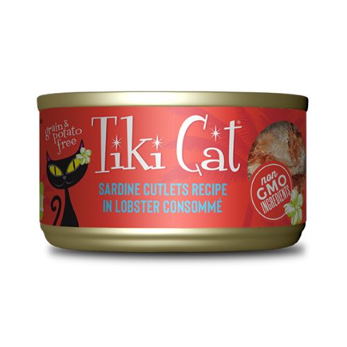 Tiki Cat Bora Bora Grill Sardine Cutlets in Lobster Wet Food 2.8 oz. can