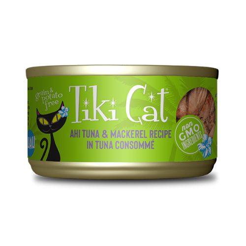 Tiki Cat Papeekeo Luau Ahi Tuna & Mackerel Wet Food 2.8 oz. can