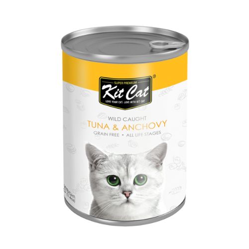 Kit Cat Wild Caught Tuna & Anchovy Wet Food 400g can