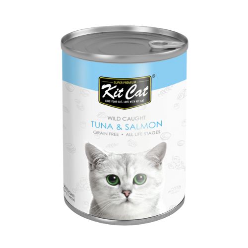 Kit Cat Wild Caught Tuna & Salmon Wet Food 400g can