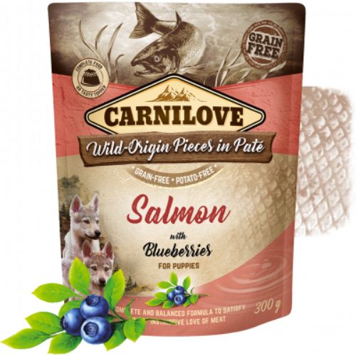 Carnilove Salmon with Blueberries Wet Food for Puppies  300g