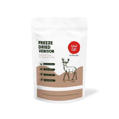 Raw Cut Freeze-Dried Venison Treats for Dogs  50g