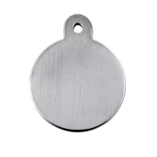 Dog ID Tag - Circle Brushed Chrome