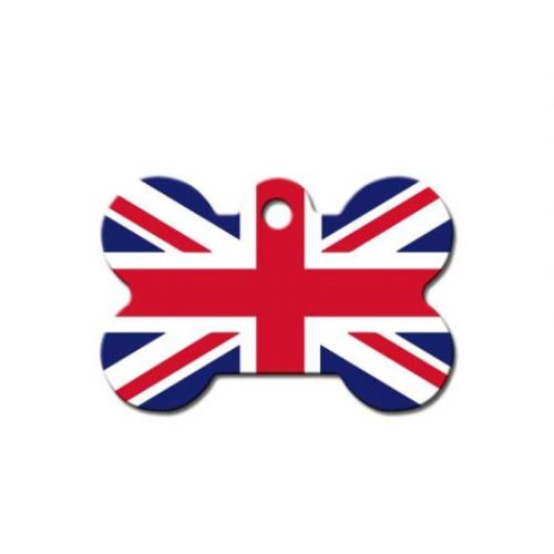 Dog ID Tag - Bone UK Flag