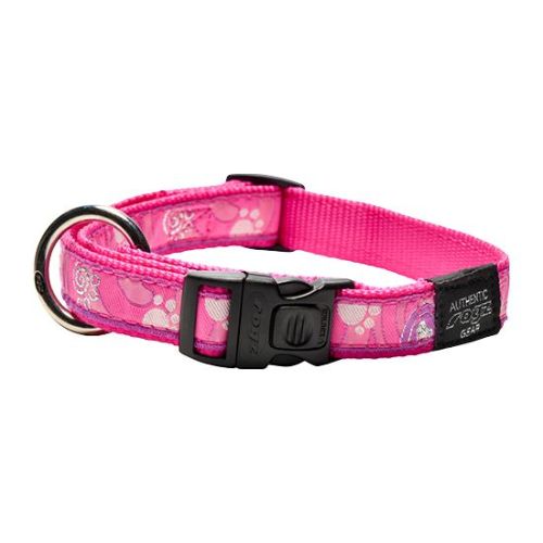 Rogz Pink Paw Collar