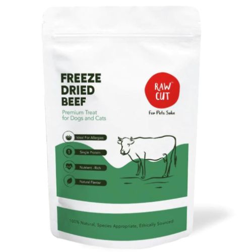 Raw Cut Freeze Dried Beef Treats for Cats 50g