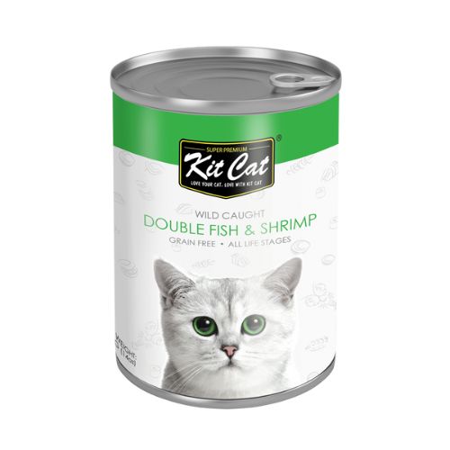 Kit Cat Wild Caught Double Fish & Shrimp Wet Food 400g can