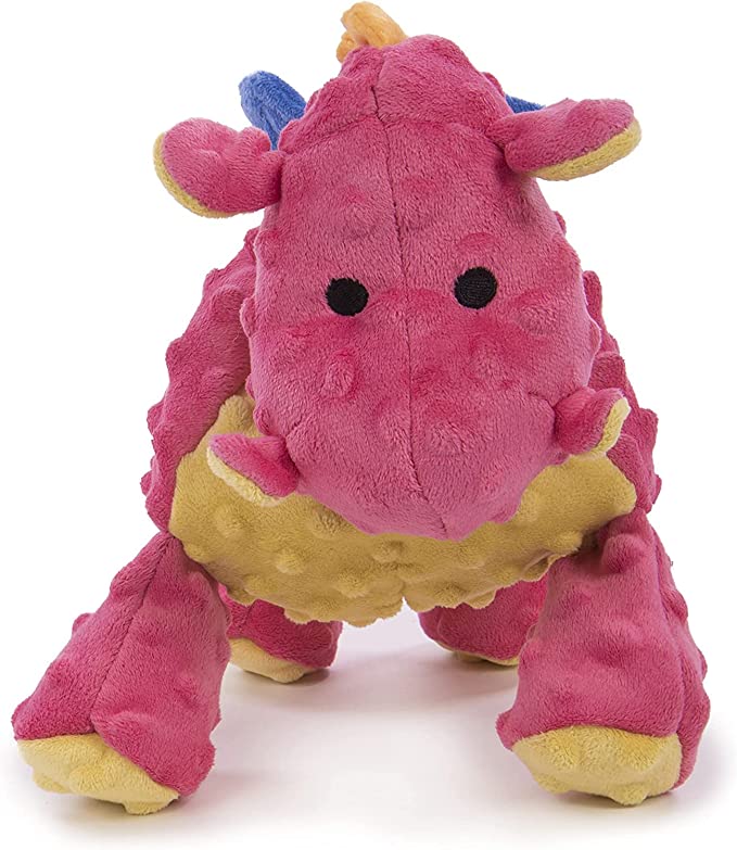 GoDog Dragons With Chew Guard Technology Durable Plush Squeaker Dog Toy