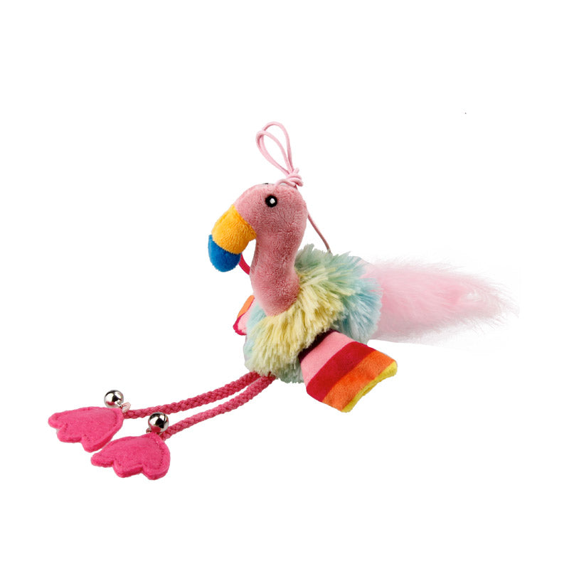 GiGwi Finger ring bird Blue & Pink with Crinkle Paper and Bell inside