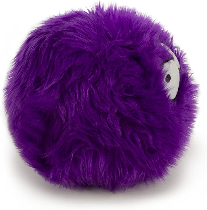 GoDog Furballz With Chew Guard Technology Durable Plush Squeaker Dog Toy Purple