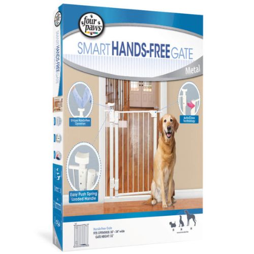 Four Paws Smart Hands-Free Metal Gate for Dogs
