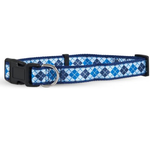 Petmate Aspen Ribbon Overlay Dog Collar - Harlequin Blue