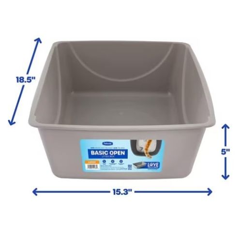 Petmate Litter Pan - Large, Mouse Gray