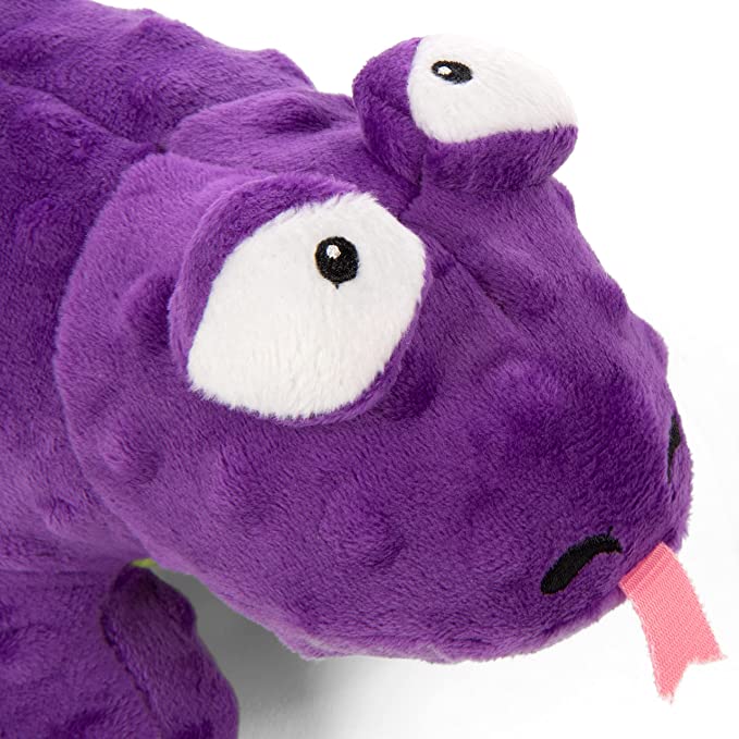 GoDog Action Plush Lizard With Chew Guard Technology Animated Squeaker Dog Toy