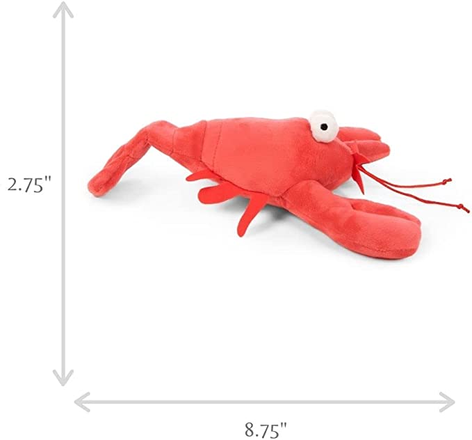 GoDog Action Plush Lobster With Chew Guard Technology Animated Squeaker Dog Toy