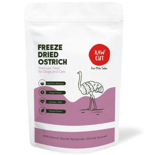 Raw Cut Freeze Dried Ostrich Treats for Cats 50g