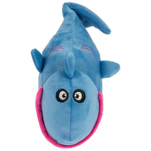 GoDog Action Plush Shark Animated Squeaker Dog Toy With Chew Guard Technology