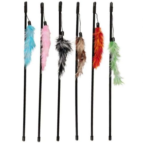 Flamingo Cat Dangler Short Feather Boa