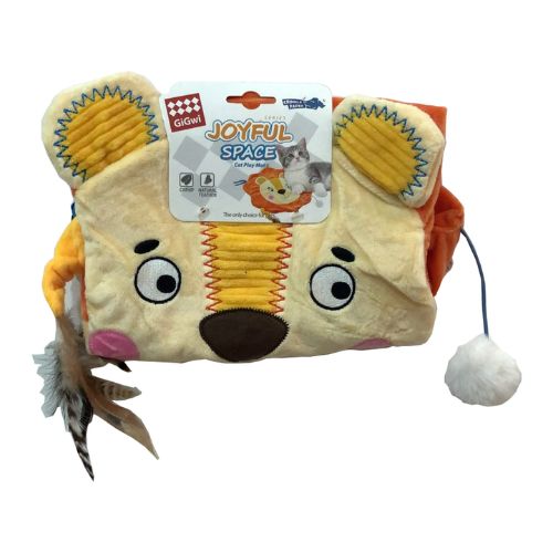 GiGwi Cat Play Mat Lion with Crinkle Paper & Catnip Bag