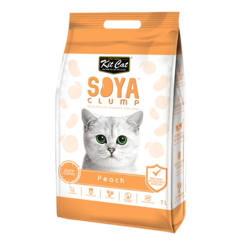 Kit Cat Soya Clump Soybean Litter – Peach 7L