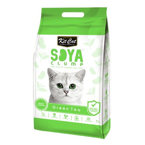 Kit Cat Soya Clump Soybean Litter – Green Tea 7L