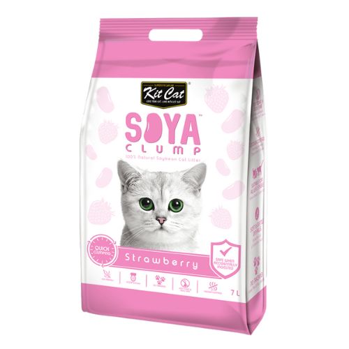 Kit Cat Soya Clump Soybean Litter – Strawberry 7L