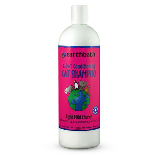 earthbath® 2-in-1 Conditioning Cat Shampoo, Light Wild Cherry