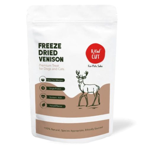 Raw Cut Freeze Dried Venison Treats for Cats 50g
