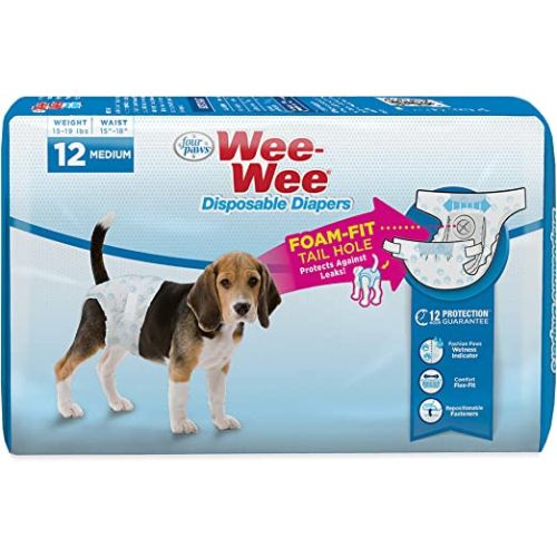 Four Paws Wee-Wee Disposable Dog Diapers 12 pcs