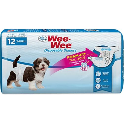 Four Paws Wee-Wee Disposable Dog Diapers 12 pcs